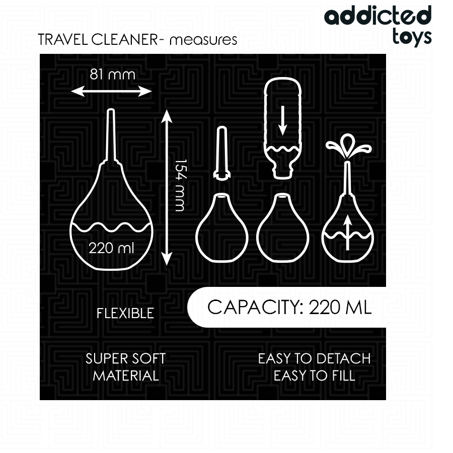 ADDICTED TOYS - NETTOYANT ANAL DE VOYAGE TAILLE L 220 ML ADDICTED TOYS