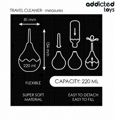 ADDICTED TOYS - NETTOYANT ANAL DE VOYAGE TAILLE L 220 ML ADDICTED TOYS