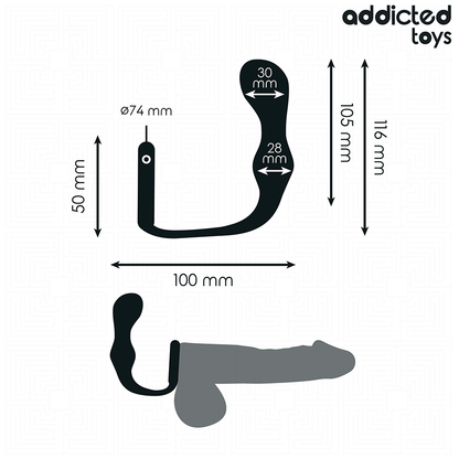ADDICTED TOYS - PLUG ANAL AVEC ANNEAU MODÈLE 3 ADDICTED TOYS