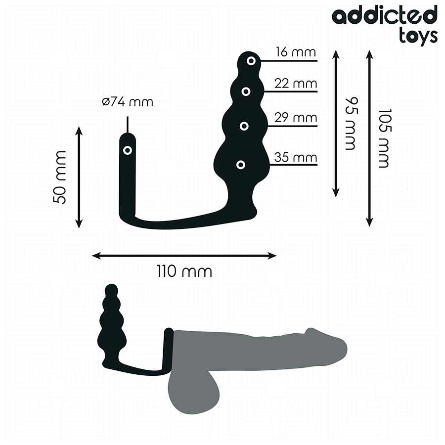 ADDICTED TOYS - PLUG ANAL AVEC ANNEAU MODÈLE 5 ADDICTED TOYS