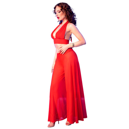 CHILIROSE - CR 4857 ENSEMBLE HAUT ET PANTALON ROUGE TAILLE M CHILIROSE SETS
