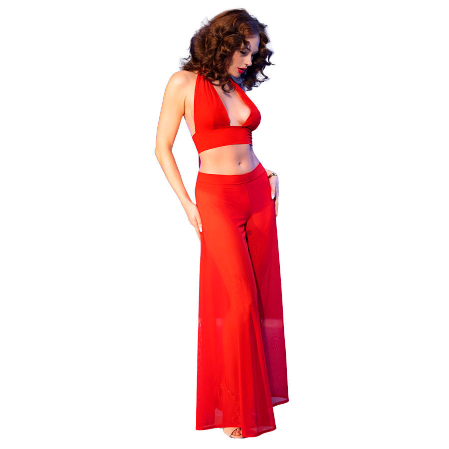 CHILIROSE - CR 4857 ENSEMBLE HAUT ET PANTALON ROUGE TAILLE M CHILIROSE SETS