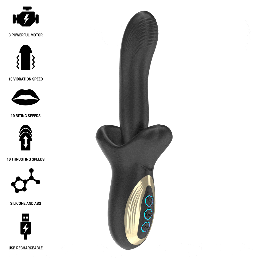 IBIZA - VIBRATEUR PUISSANT AVEC EFFET DE POUSSÉE ET DE MORSURE IBIZA TECHNOLOGY