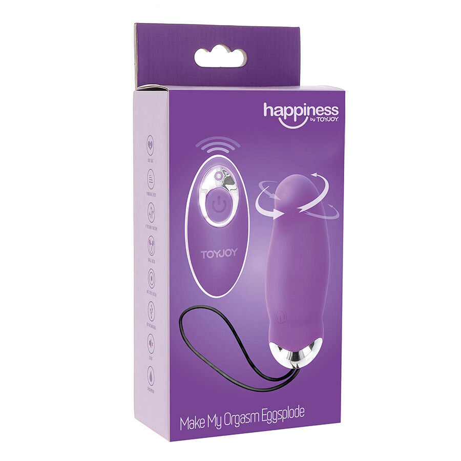 TOYJOY - HAPPINESS MY ORGASM EGGSPLODE VIBRATEUR VIOLET TÉLÉCOMMANDE TOYJOY