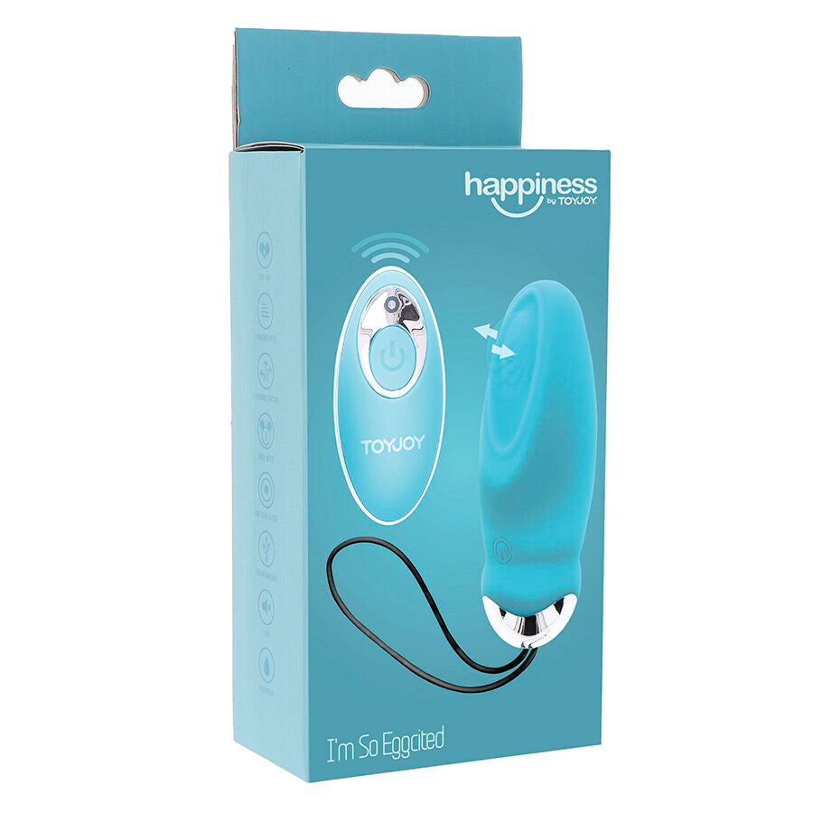 TOYJOY - HAPPINESS IM SO EGGCITED VIBRATEUR TÉLÉCOMMANDE BLEU TOYJOY