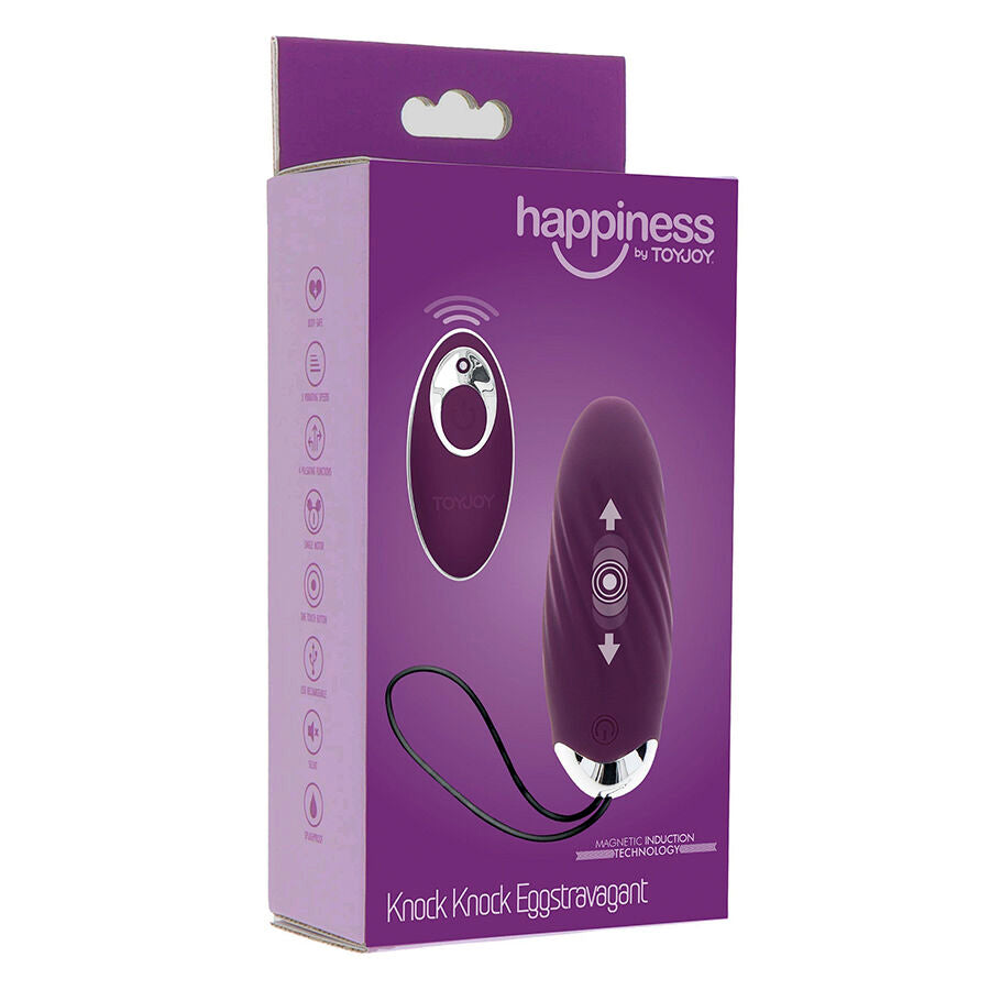 TOYJOY - HAPPINESS KNOCK KNOCK EGGSTAVAGANT VIBRATEUR TÉLÉCOMMANDE VIOLET TOYJOY