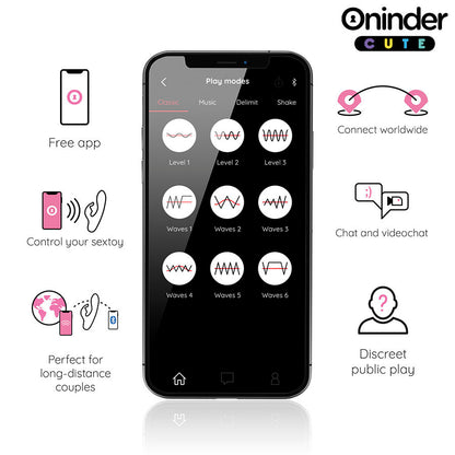 ONINDER CUTE - LOVE BUNNY VIBRATEUR POINT G CLITORIS - APPLICATION GRATUITE MONDIALE ONINDER CUTE