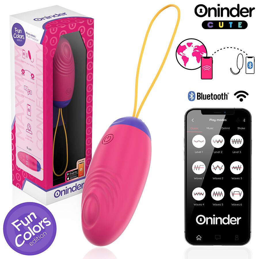 ONINDER CUTE - ŒUF EN SILICONE À VIBRATIONS ET TAPOTEMENTS - APPLICATION MONDIALE GRATUITE ONINDER CUTE