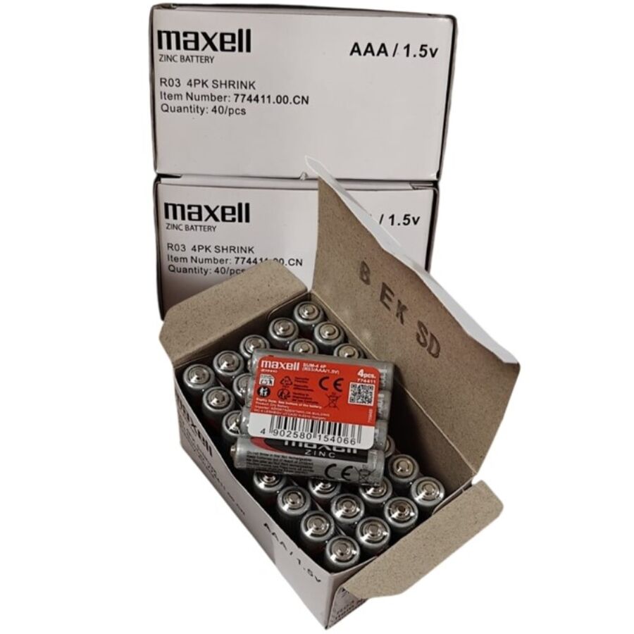MAXELL - BATTERIE AU MANGANÈSE AAA R03 RÉTRACTABLE*4 MAXELL