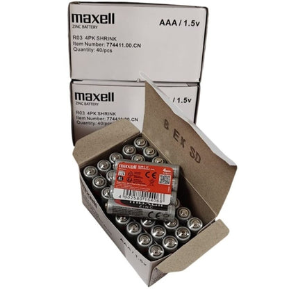 MAXELL - BATTERIE AU MANGANÈSE AAA R03 RÉTRACTABLE*4 MAXELL