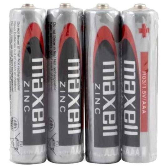 MAXELL - BATTERIE AU MANGANÈSE AAA R03 RÉTRACTABLE*4 MAXELL