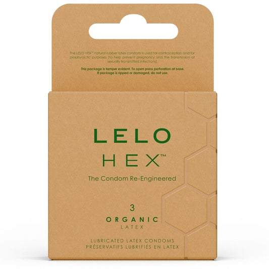 LELO - HEX BOÎTE DE PRÉSERVATIFS BIOLOGIQUES 3 UNITÉS LELO