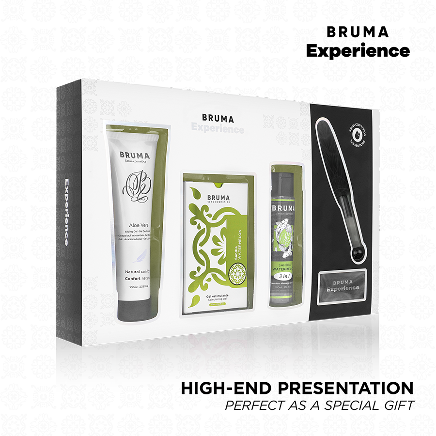 BRUMA XPERIENCE - KIT TENTATION PASTÈQUE DOUCE AVEC AMPLIFICATEUR D'ORGASME BRUMA
