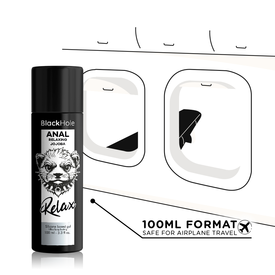 BLACK HOLE - RELAXANT ANAL JOJOBA RELAX BASE SILICONE 100 ML BLACK HOLE