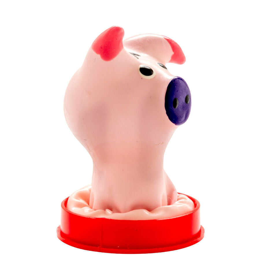 CONDOMERIE - PRÉSERVATIFS FANTAISIE PEINTS À LA MAIN TÊTE DE COCHON CONDOMERIE