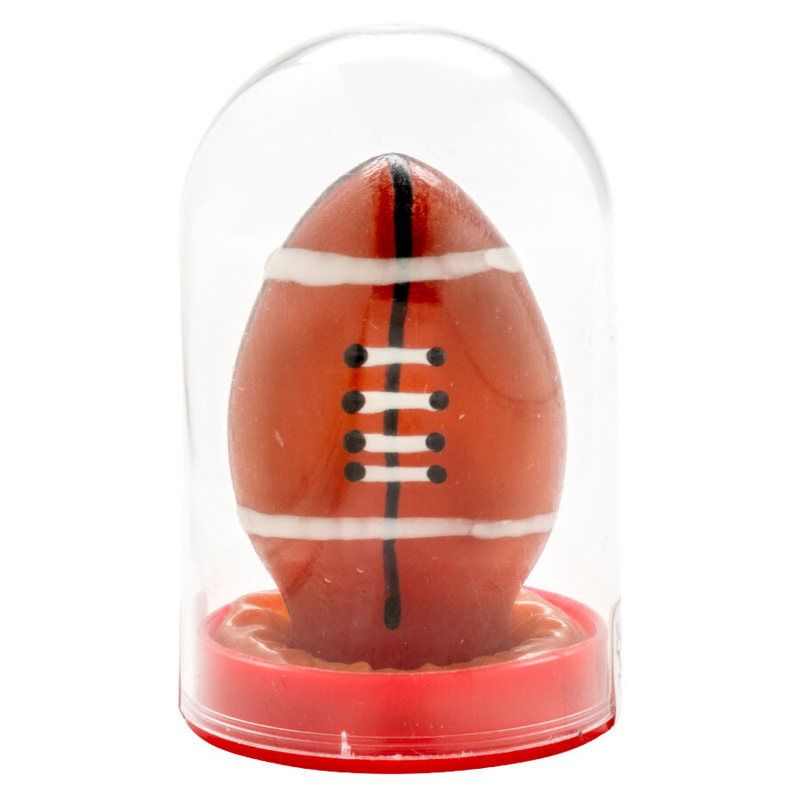CONDOMERIE - PRÉSERVATIFS FANTAISIE PEINTS À LA MAIN BALLON DE RUGBY CONDOMERIE