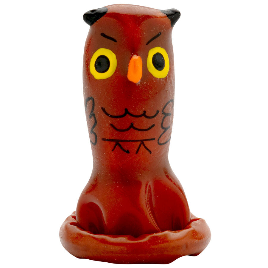 CONDOMERIE - PRÉSERVATIFS FANTAISIE PEINTS À LA MAIN HIBOU CONDOMERIE