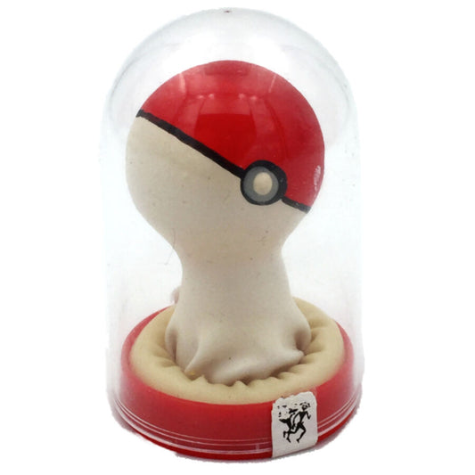 CONDOMERIE - PRÉSERVATIFS FANTAISIE PEINTS À LA MAIN POKEBALL ROUGE-BLANC CONDOMERIE