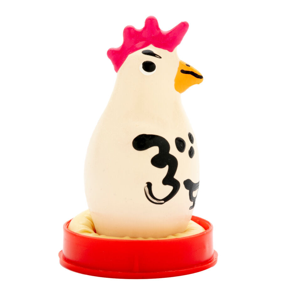 CONDOMERIE - PRÉSERVATIFS FANTAISIE PEINTS À LA MAIN COQ COCKY CONDOMERIE