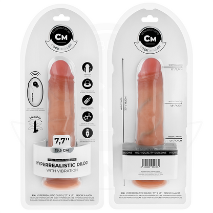 COCK MILLER - GODE RÉALISTE AVEC VENTOUSE ET TÉLÉCOMMANDE VIBRATIONS 19,5 CM COCK MILLER