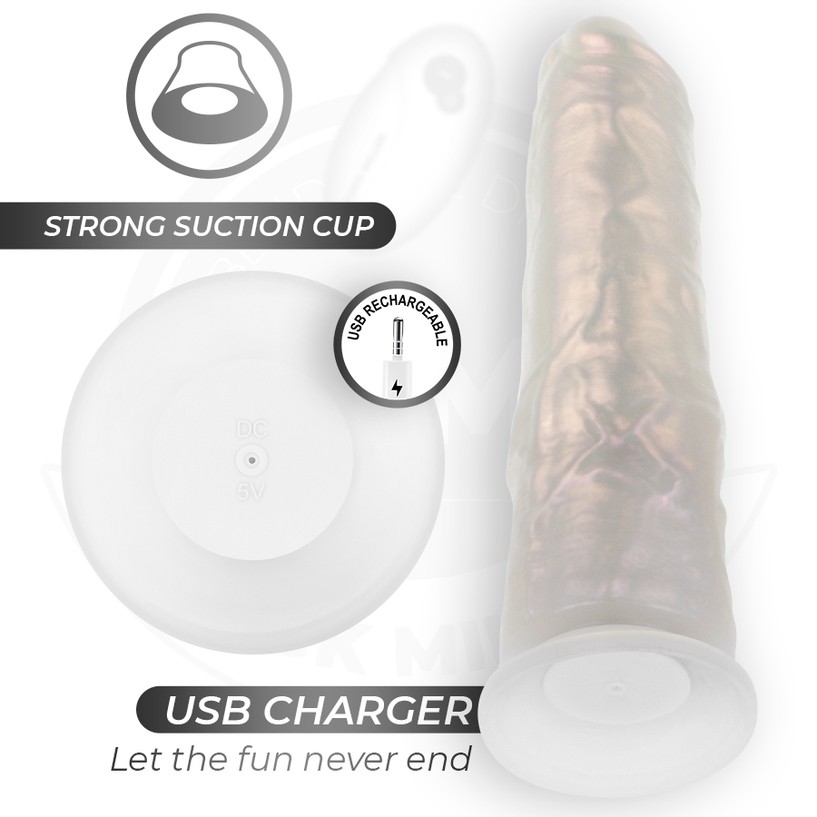 COCK MILLER - GODE AVEC VENTOUSE, LUMIÈRES ET VIBRATIONS AVEC TÉLÉCOMMANDE BLANC 19,5 CM COCK MILLER