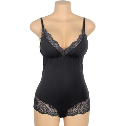 SUBBLIME - TEDDY DÉTAIL DENTELLE FLORALE NOIR S/M SUBBLIME BODIES