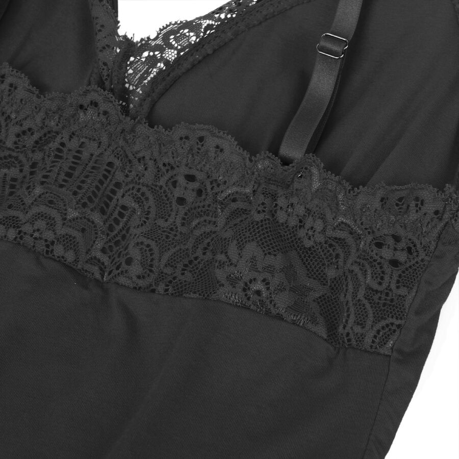 SUBBLIME - TEDDY DÉTAIL DENTELLE FLORALE NOIR L/XL SUBBLIME BODIES