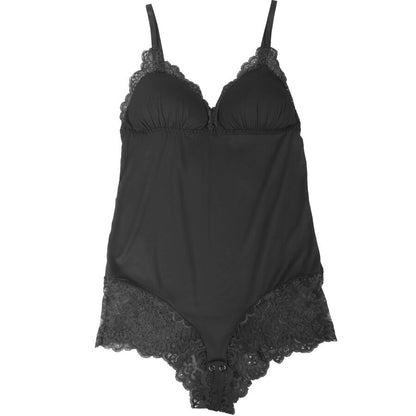 SUBBLIME - TEDDY DÉTAIL DENTELLE FLORALE NOIR L/XL SUBBLIME BODIES