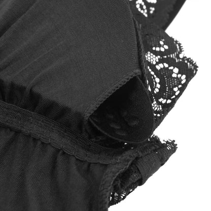 SUBBLIME - TEDDY DÉTAIL DENTELLE FLORALE NOIR L/XL SUBBLIME BODIES
