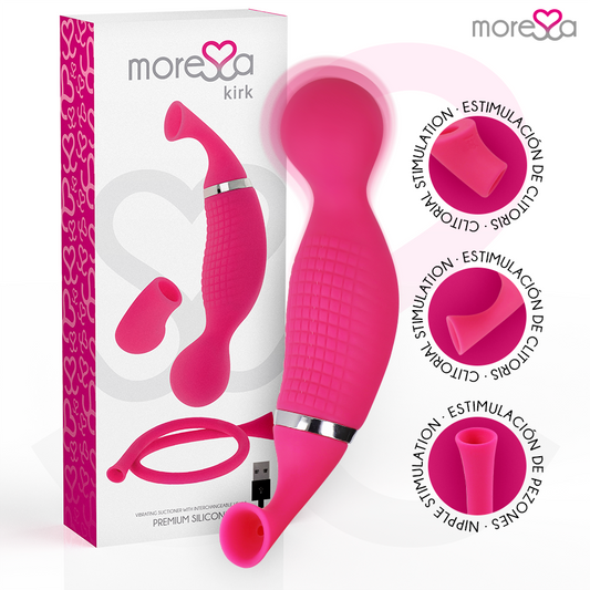 MORESSA - KIRK DUO ASPIRATION + MASSEUR MULTI-PERFORMANCES SILICONE PREMIUM RECHARGEABLE MORESSA