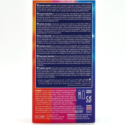 SKINS - PACK DE 16 PRÉSERVATIFS PREMIUM ASSORTIS SKINS