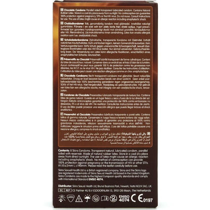 SKINS - PACK DE 8 PRÉSERVATIFS PREMIUM CHOCOLAT SKINS