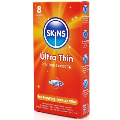 SKINS - PACK DE 8 PRÉSERVATIFS ULTRA FINS PREMIUM SKINS