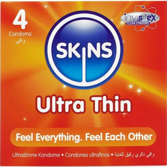SKINS - PACK DE 4 PRÉSERVATIFS ULTRA FINS PREMIUM SKINS