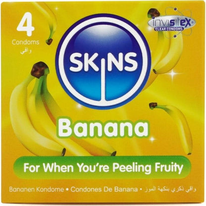 SKINS - PACK DE 4 PRÉSERVATIFS BANANE PREMIUM SKINS