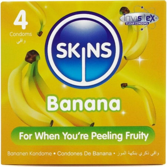 SKINS - PACK DE 4 PRÉSERVATIFS BANANE PREMIUM SKINS