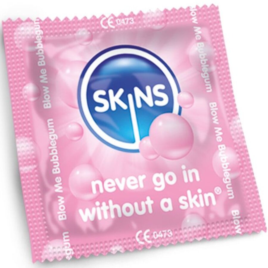 SKINS - PACK DE 8 PRÉSERVATIFS PREMIUM BUBBLEGUM SKINS