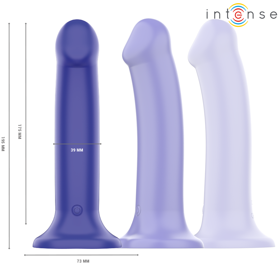 INTENSE - VICTORIA VIBRATEUR AVEC VENTOUSE 10 VIBRATIONS BLEU FONCÉ TÉLÉCOMMANDE INTENSE FUN TOYS