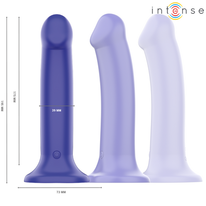 INTENSE - VICTORIA VIBRATEUR AVEC VENTOUSE 10 VIBRATIONS BLEU FONCÉ TÉLÉCOMMANDE INTENSE FUN TOYS