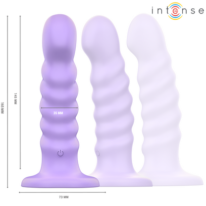 INTENSE - BRENDA VIBRATEUR TAILLE M DESIGN SPIRALE 10 VIBRATIONS VIOLET TÉLÉCOMMANDE INTENSE FUN TOYS