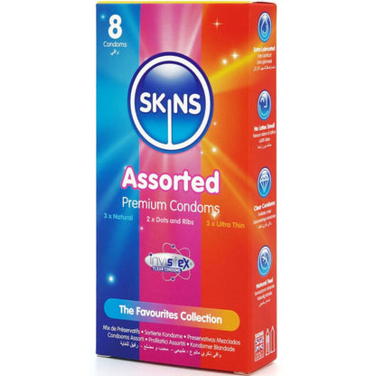 SKINS - PACK DE 8 PRÉSERVATIFS PREMIUM ASSORTIS SKINS