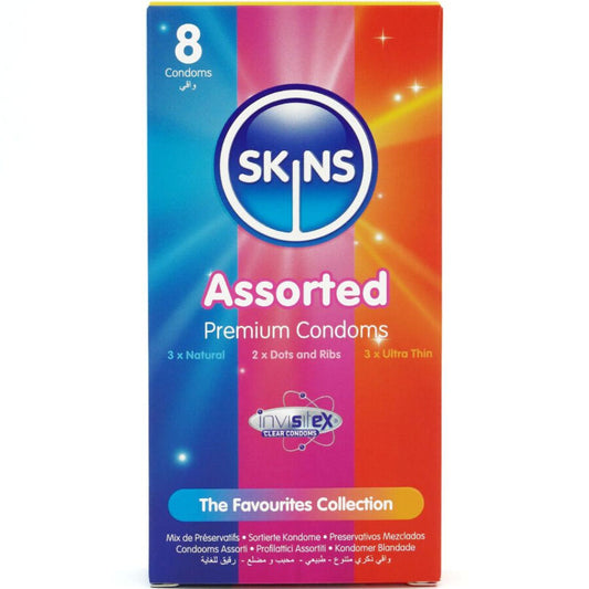 SKINS - PACK DE 8 PRÉSERVATIFS PREMIUM ASSORTIS SKINS