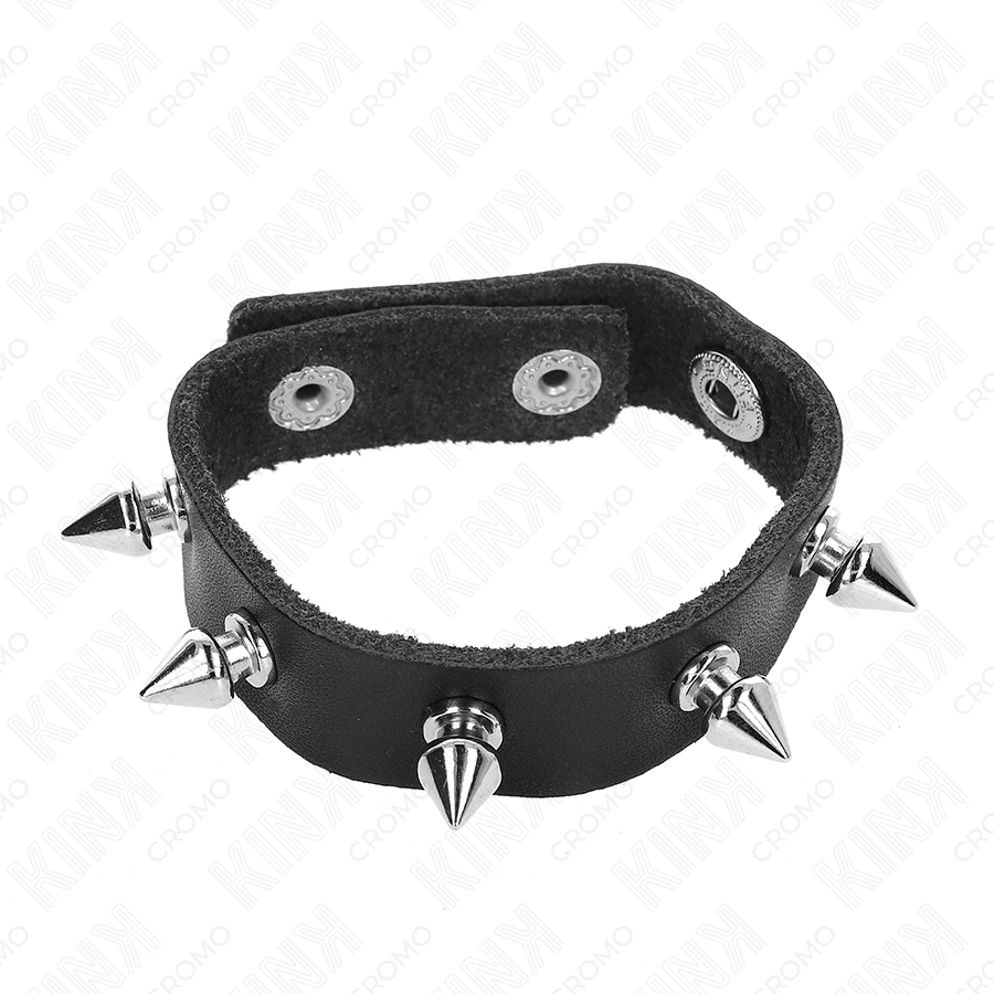 KINK - ANNEAU PÉNIS EN CUIR AVEC POINTES 21,5 X 1,6 CM KINK RING POWER