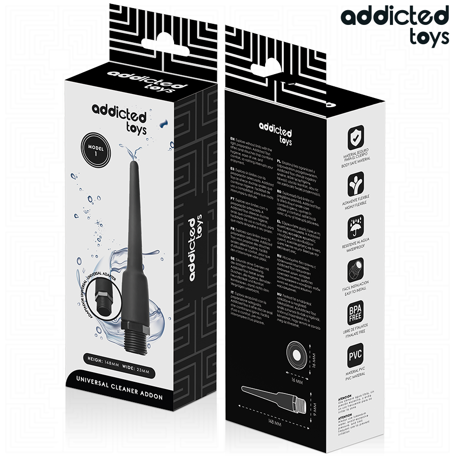 ADDICTED TOYS - NETTOYANT ANAL AVEC ADAPTATEUR UNIVERSEL MODÈLE 1 ADDICTED TOYS