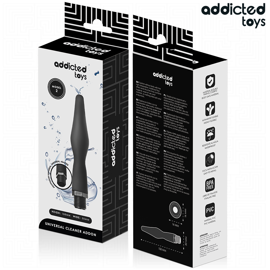 ADDICTED TOYS - NETTOYEUR ANAL AVEC ADAPTATEUR UNIVERSEL MODÈLE 2 ADDICTED TOYS