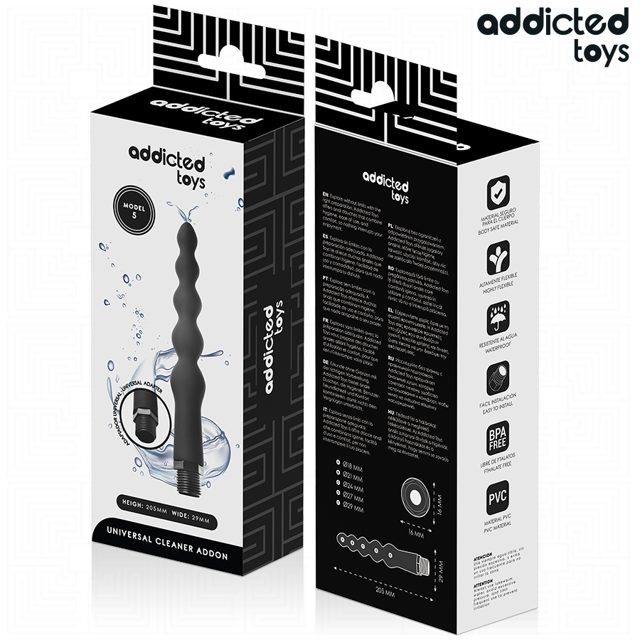 ADDICTED TOYS - NETTOYEUR ANAL AVEC ADAPTATEUR UNIVERSEL MODÈLE 5 ADDICTED TOYS
