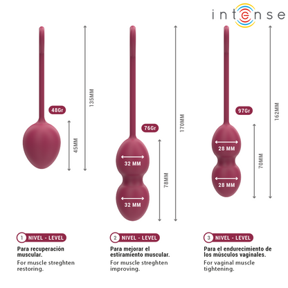 INTENSE - KIT CHARLI KEGEL BALL BOURGOGNE INTENSE HEALTH & FUN