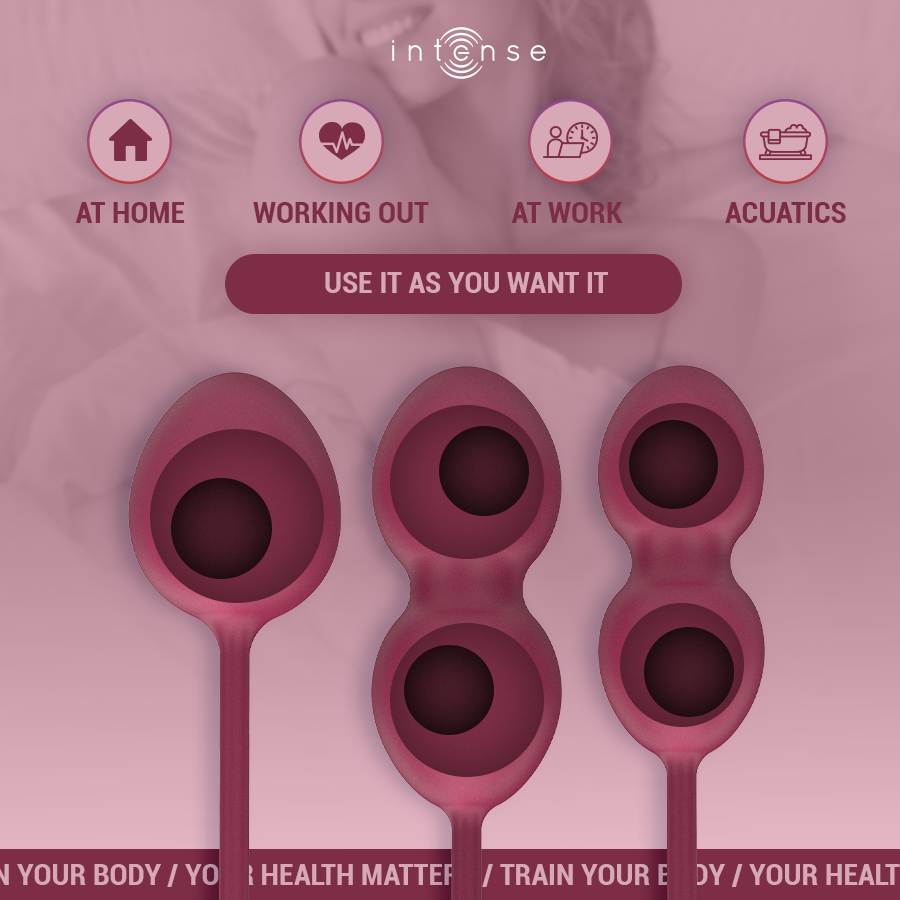 INTENSE - KIT CHARLI KEGEL BALL BOURGOGNE INTENSE HEALTH & FUN