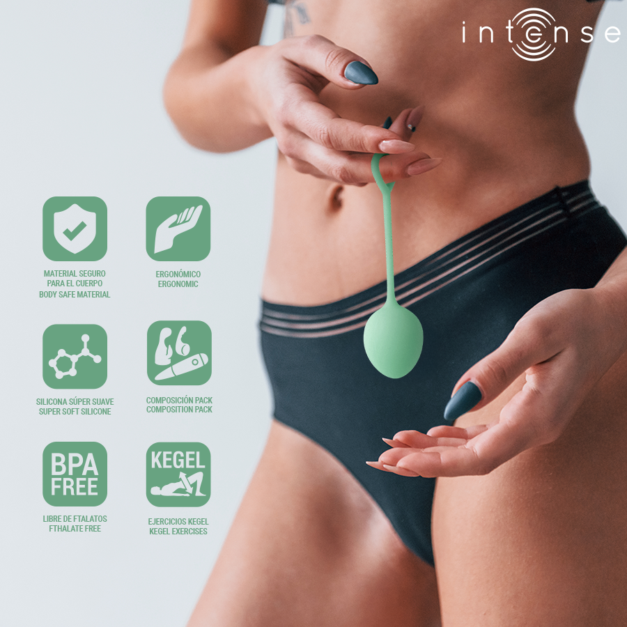INTENSE - KIT DE BOULES DE KEGEL CHARLI VERT CLAIR INTENSE HEALTH & FUN