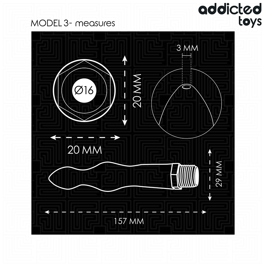 ADDICTED TOYS - NETTOYEUR ANAL AVEC ADAPTATEUR UNIVERSEL MODÈLE 3 ADDICTED TOYS